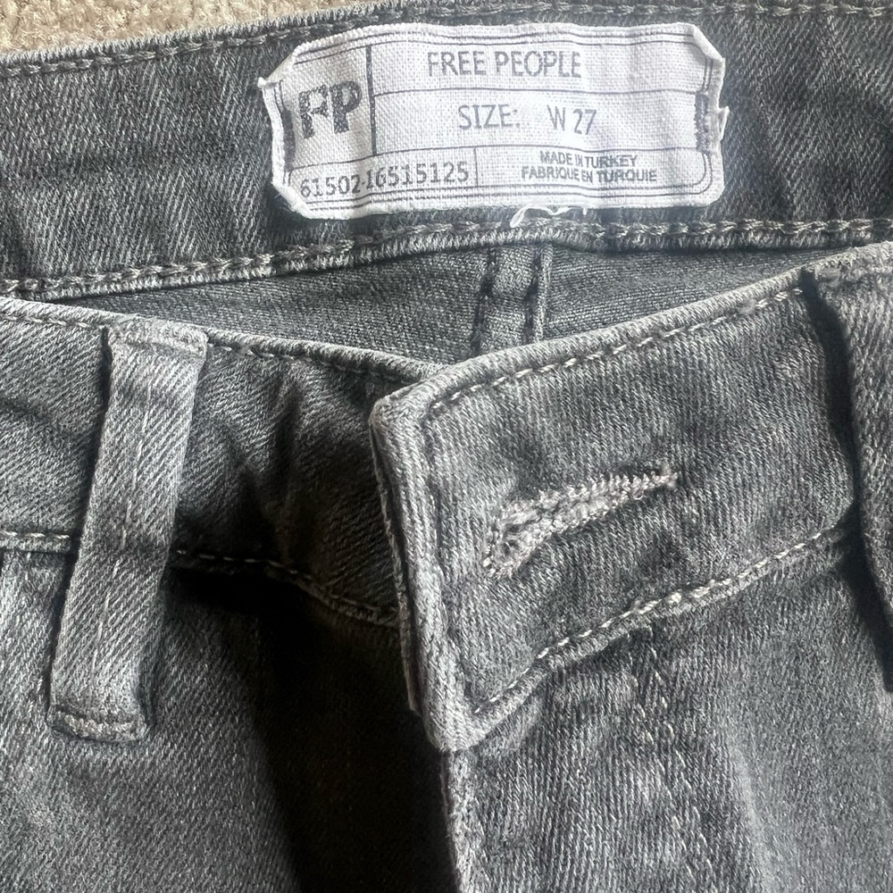 Free People Charcoal Gray Denim Jeans